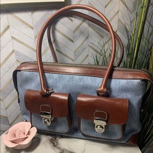 Blue & Brown Shoulder Bag